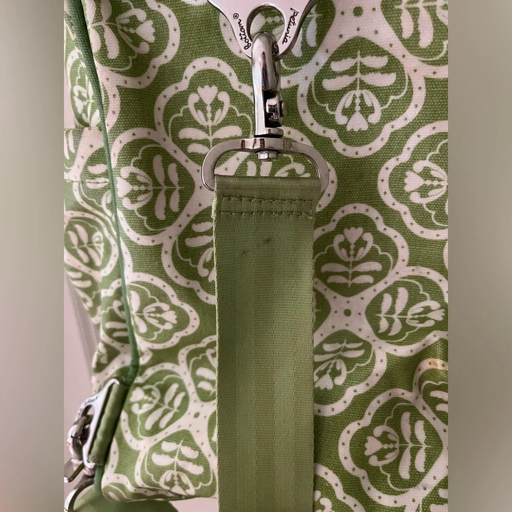 Petunia Pickle Bottom Boxy Backpack Diaper Bag Crossbody option bohemian green